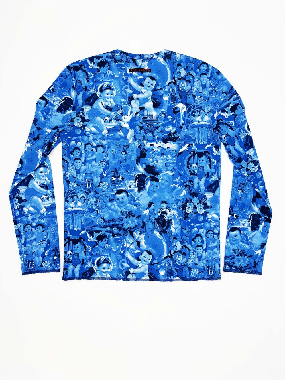 Jean Paul Gaultier 90s propaganda print top — JAMES VELORIA